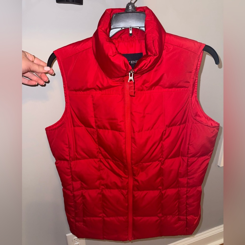 Lands' End Vibrant Red Puffer Vest